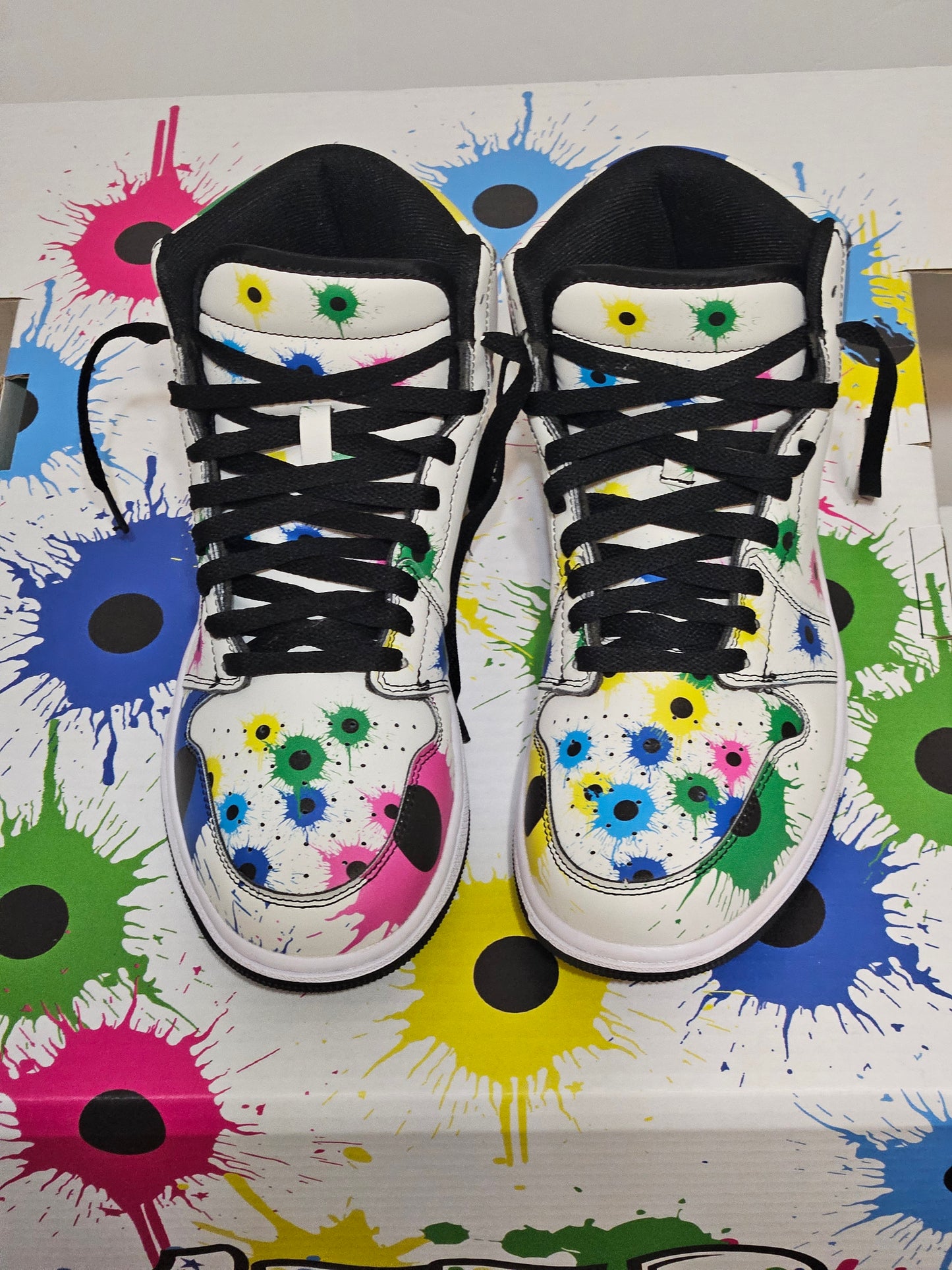 White Graffiti shots shoes