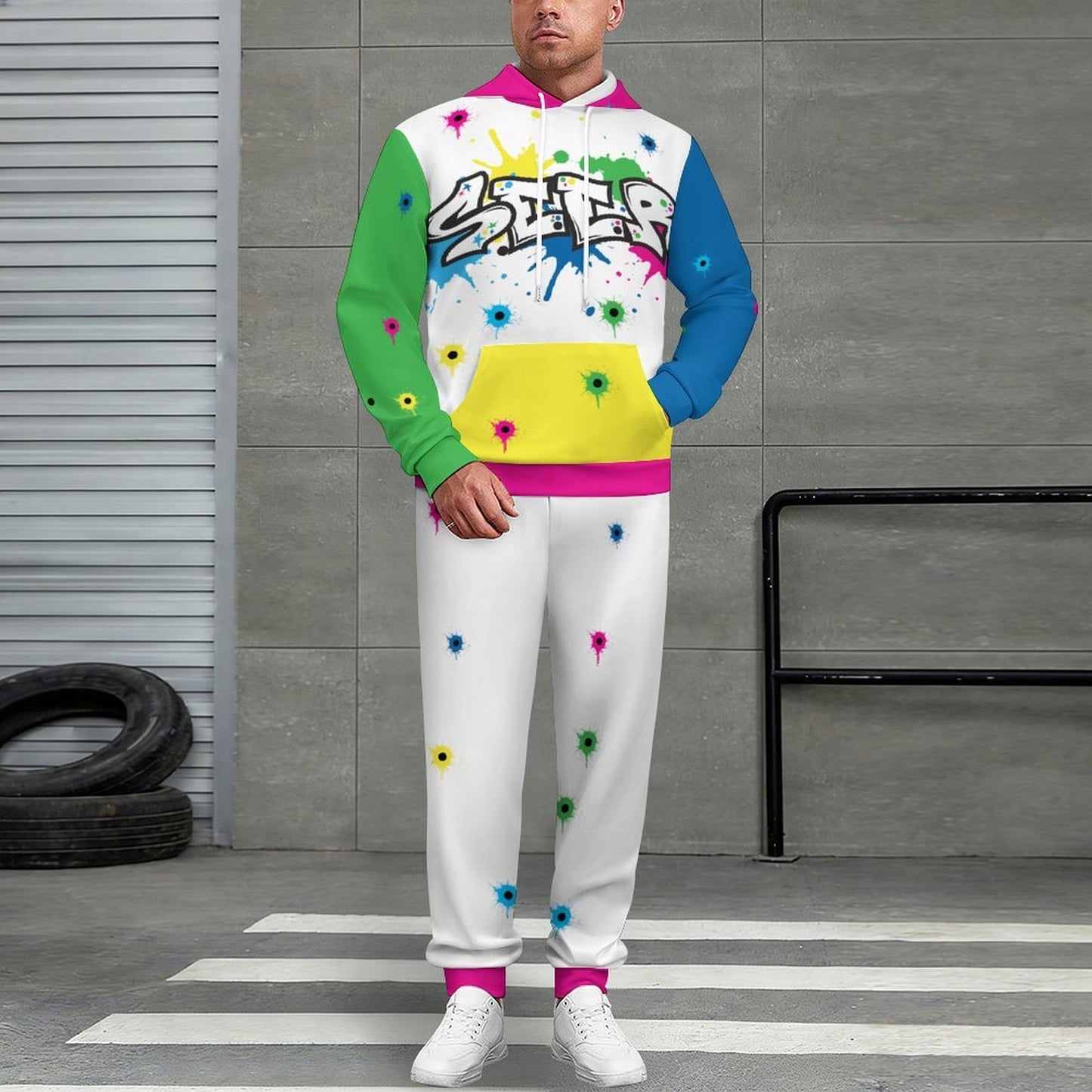 White Taking Shots Jumpsuit