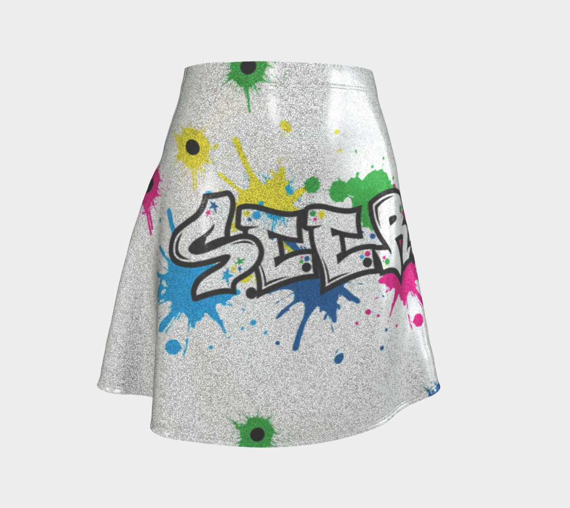 Flared Glitter Taking Shots Skirt