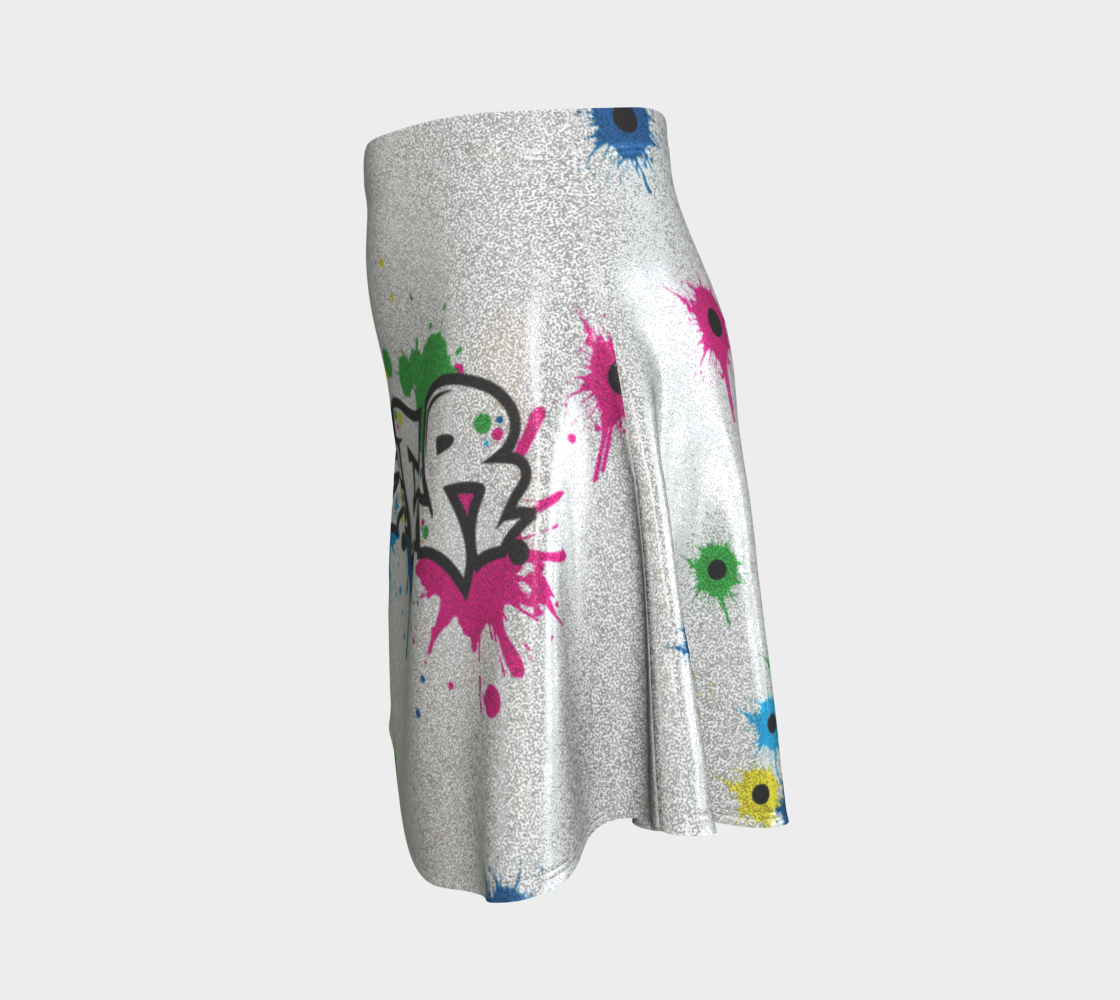 Flared Glitter Taking Shots Skirt