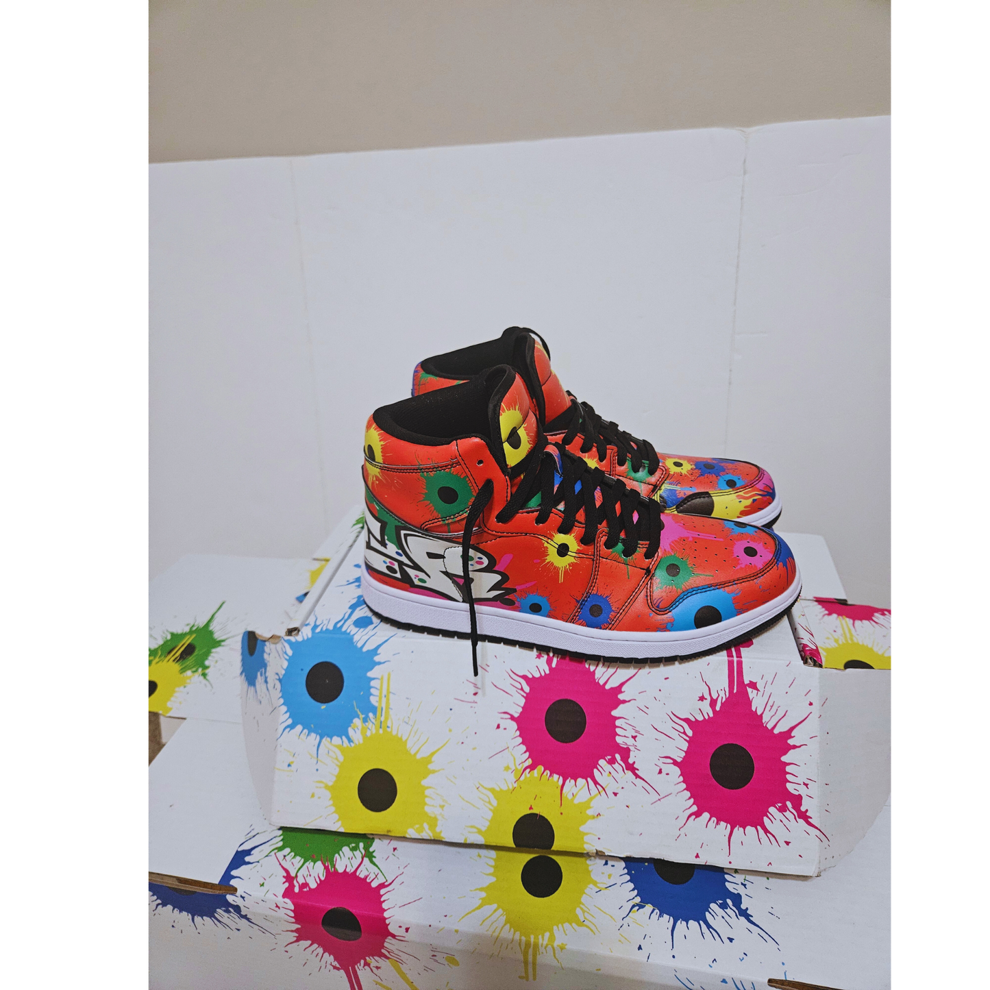 Red Graffiti Sneakers